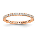 True Origin 14K Rose Gold 1/2 carat Lab Grown Diamond VS+ F+ Complete Eternity Band