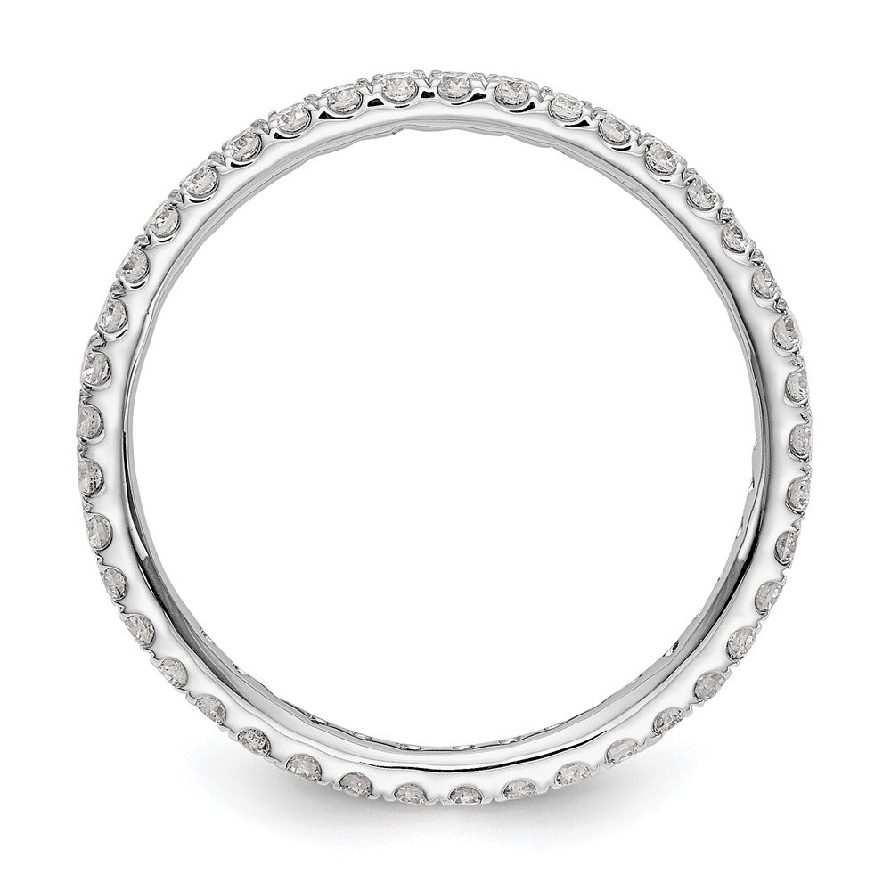 True Origin 14K White Gold 1/2 carat Lab Grown Diamond VS+ F+ Complete Eternity Band