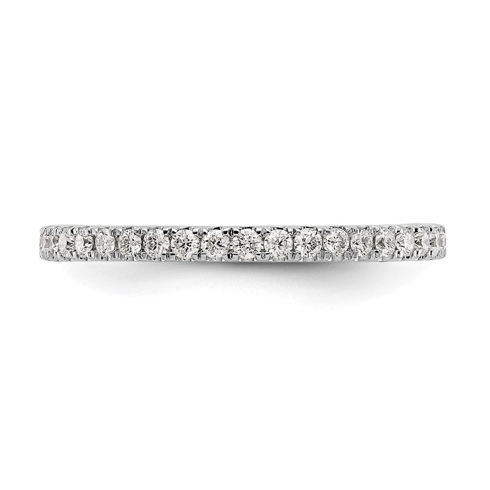 14k White Gold 1/2 carat Lab Grown Diamond VS/SI+ G+ Complete Shared Prong Eternity Band