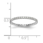 14k White Gold 1/2 carat Lab Grown Diamond VS/SI+ G+ Complete Shared Prong Eternity Band