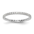 14k White Gold 1/2 carat Lab Grown Diamond VS/SI+ G+ Complete Shared Prong Eternity Band