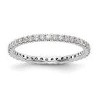 14k White Gold 1/2 carat Lab Grown Diamond VS/SI+ G+ Complete Shared Prong Eternity Band