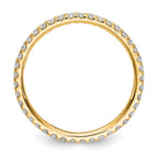 14k Polished U-Shared Prong 1/2 carat Diamond Complete Eternity Band