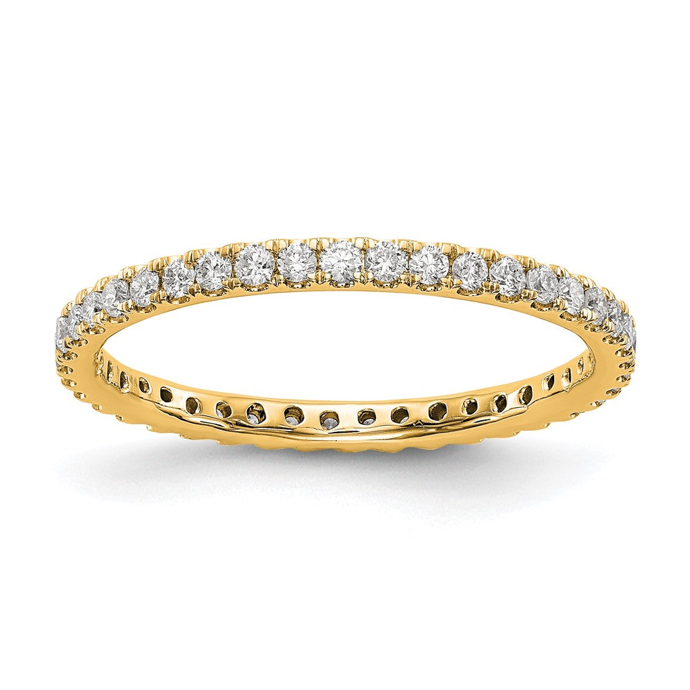 True Origin 14K Yellow Gold 1/2 carat Lab Grown Diamond VS+ F+ Complete Eternity Band