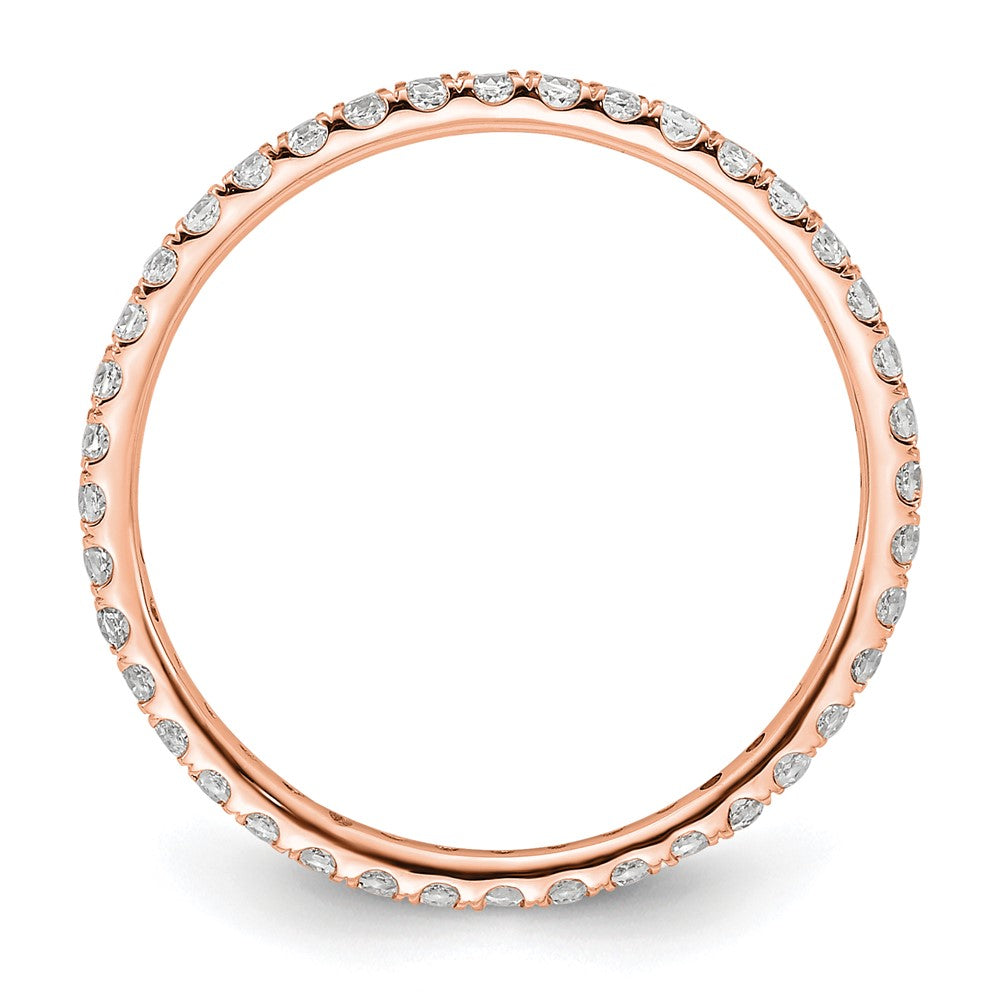 True Origin 14K Rose Gold 1/2 carat Lab Grown Diamond VS+ F+ Complete Eternity Band