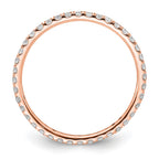 14k Rose Gold Polished U-Shared Prong 1/2 carat Diamond Complete Eternity Band
