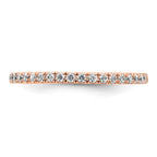 14k Rose Gold Polished U-Shared Prong 1/2 carat Diamond Complete Eternity Band