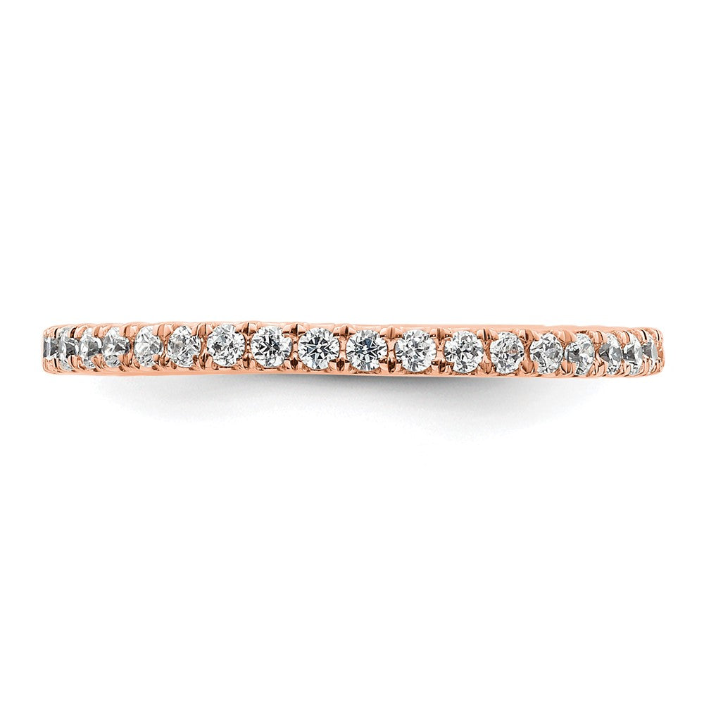True Origin 14K Rose Gold 1/2 carat Lab Grown Diamond VS+ F+ Complete Eternity Band