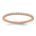 14k Rose Gold Polished U-Shared Prong 1/2 carat Diamond Complete Eternity Band