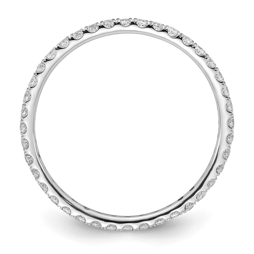 True Origin 14K White Gold 1/2 carat Lab Grown Diamond VS+ F+ Complete Eternity Band