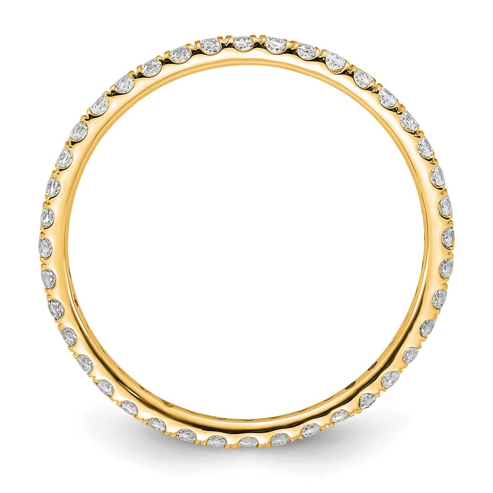 14k Polished U-Shared Prong 1/2 carat Diamond Complete Eternity Band