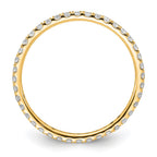 14k Polished U-Shared Prong 1/2 carat Diamond Complete Eternity Band