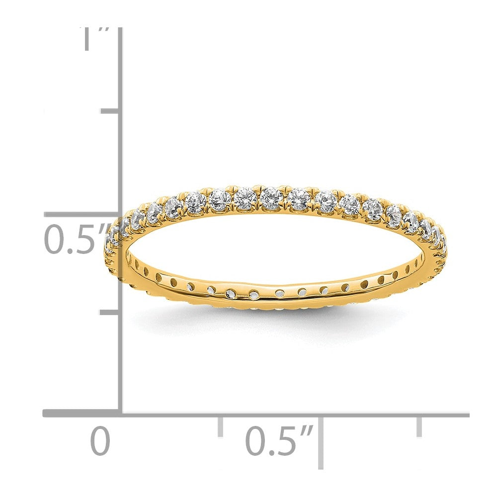 14k Polished U-Shared Prong 1/2 carat Diamond Complete Eternity Band