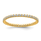 True Origin 14K Yellow Gold 1/2 carat Lab Grown Diamond VS+ F+ Complete Eternity Band