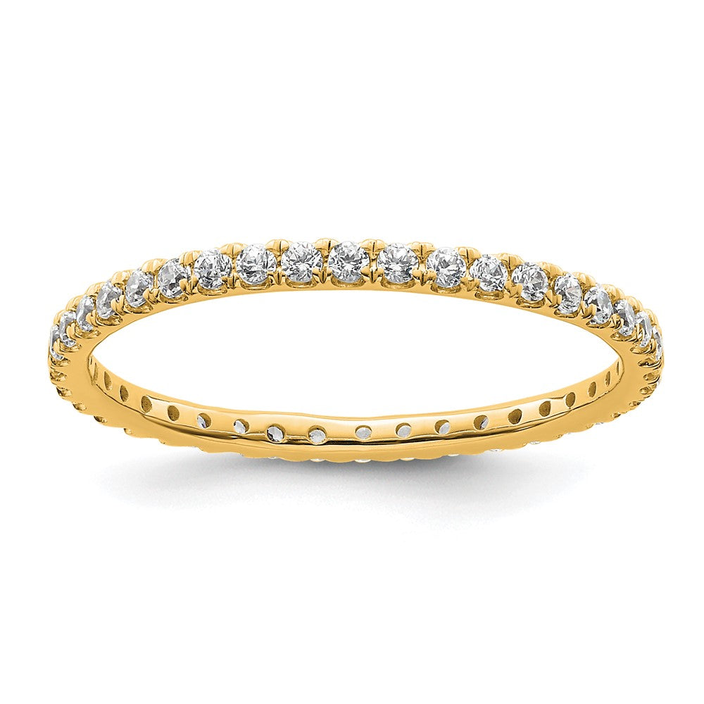 14k Polished U-Shared Prong 1/2 carat Diamond Complete Eternity Band
