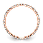 14k Rose Gold Polished U-Shared Prong 1/2 carat Diamond Complete Eternity Band
