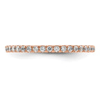 14k Rose Gold Polished U-Shared Prong 1/2 carat Diamond Complete Eternity Band