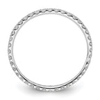 14k White Gold Polished U-Shared Prong 1/2 carat Diamond Complete Eternity Band