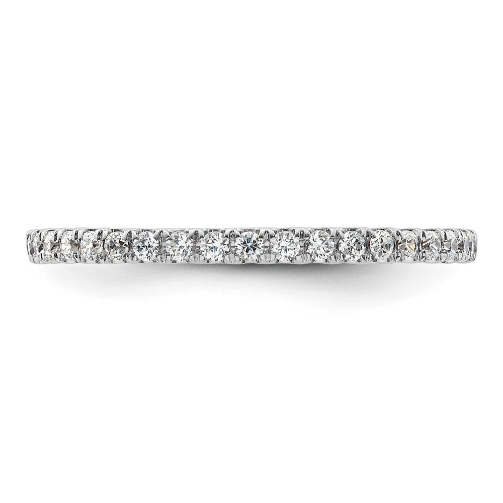 14k White Gold Polished U-Shared Prong 1/2 carat Diamond Complete Eternity Band