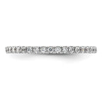 14k White Gold Polished U-Shared Prong 1/2 carat Diamond Complete Eternity Band