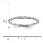 14k White Gold Polished U-Shared Prong 1/2 carat Diamond Complete Eternity Band
