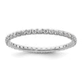 14k White Gold Polished U-Shared Prong 1/2 carat Diamond Complete Eternity Band
