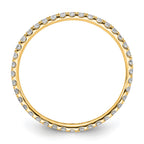 14k Polished U-Shared Prong 1/2 carat Diamond Complete Eternity Band