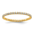 14k Polished U-Shared Prong 1/2 carat Diamond Complete Eternity Band