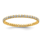 14k Polished U-Shared Prong 1/2 carat Diamond Complete Eternity Band
