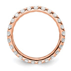 14k Rose Gold Polished U-Shared Prong 1 carat Diamond Complete Eternity Band
