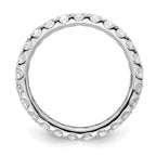 14k White Gold Polished U-Shared Prong 1 carat Diamond Complete Eternity Band