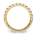 14k Polished U-Shared Prong 1 carat Diamond Complete Eternity Band