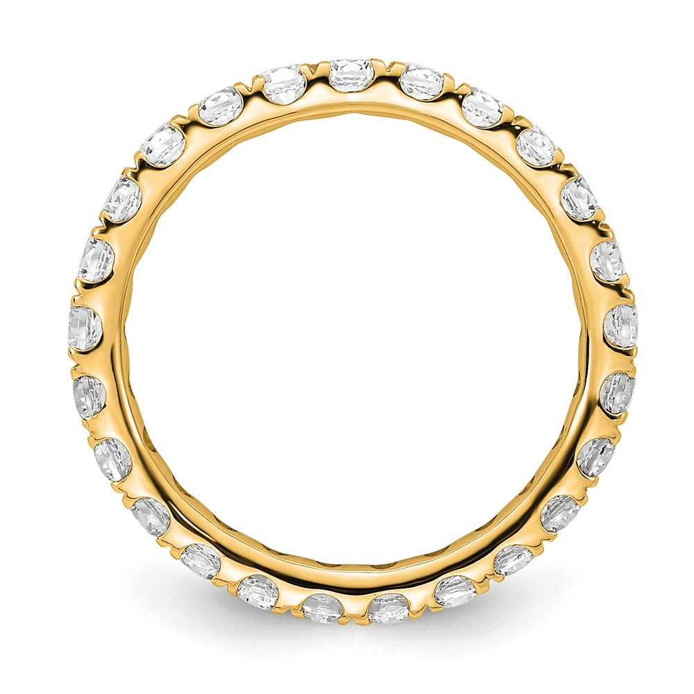 14k Polished U-Shared Prong 1 carat Diamond Complete Eternity Band