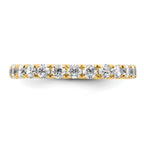 14k Polished U-Shared Prong 1 carat Diamond Complete Eternity Band