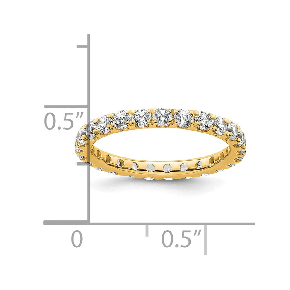 14k Polished U-Shared Prong 1 carat Diamond Complete Eternity Band