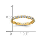 14k Polished U-Shared Prong 1 carat Diamond Complete Eternity Band