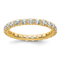 14k Polished U-Shared Prong 1 carat Diamond Complete Eternity Band