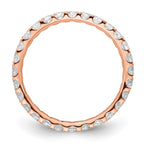 14k Rose Gold Polished U-Shared Prong 1 carat Diamond Complete Eternity Band