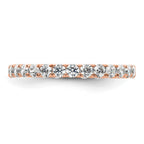 14k Rose Gold Polished U-Shared Prong 1 carat Diamond Complete Eternity Band