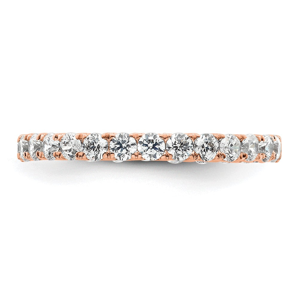 14k Rose Gold Polished U-Shared Prong 1 carat Diamond Complete Eternity Band