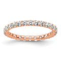 14k Rose Gold Polished U-Shared Prong 1 carat Diamond Complete Eternity Band