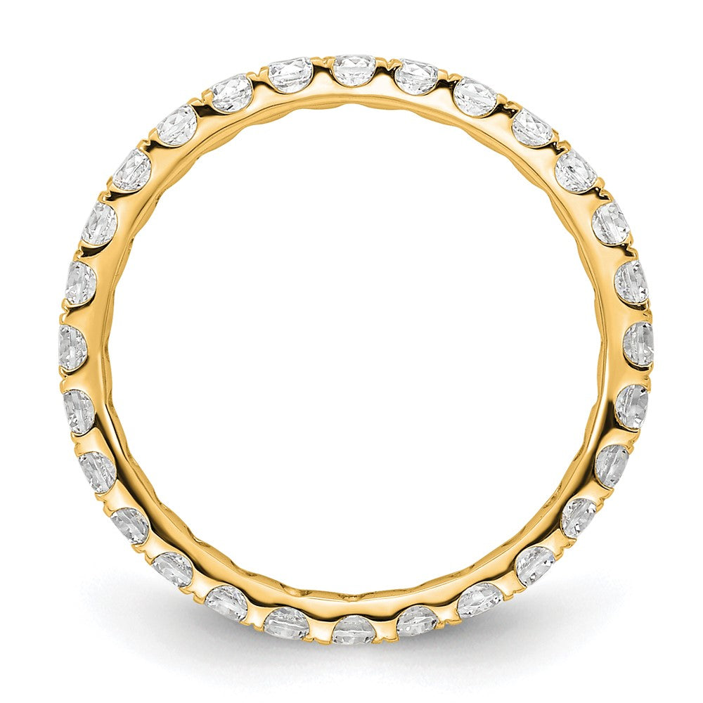 14k Polished U-Shared Prong 1 carat Diamond Complete Eternity Band