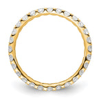 14k Polished U-Shared Prong 1 carat Diamond Complete Eternity Band