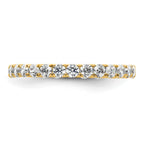 14k Polished U-Shared Prong 1 carat Diamond Complete Eternity Band