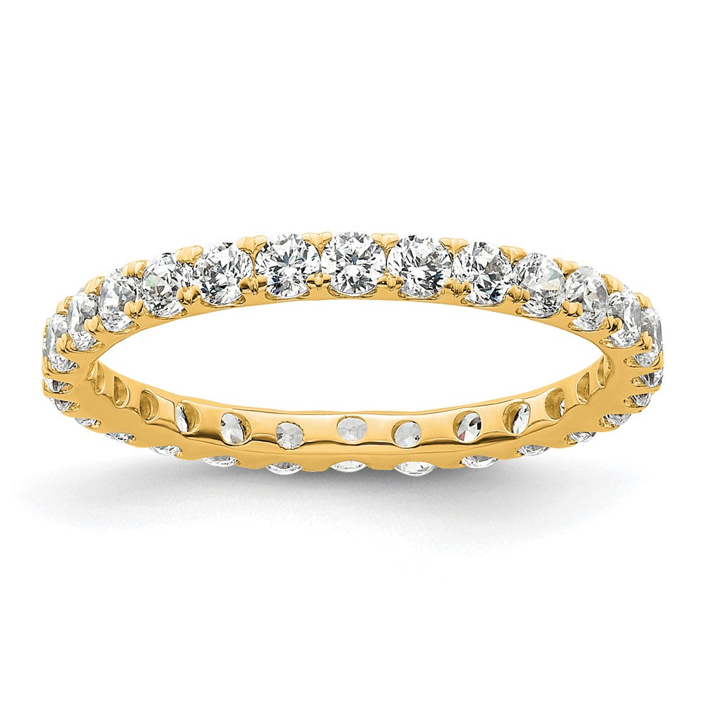 14k Polished U-Shared Prong 1 carat Diamond Complete Eternity Band
