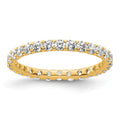 14k Polished U-Shared Prong 1 carat Diamond Complete Eternity Band