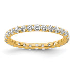 14k Polished U-Shared Prong 1 carat Diamond Complete Eternity Band
