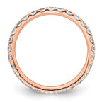 14k Rose Gold Polished U-Shared Prong 1 carat Diamond Complete Eternity Band