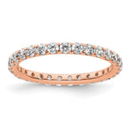14k Rose Gold Polished U-Shared Prong 1 carat Diamond Complete Eternity Band