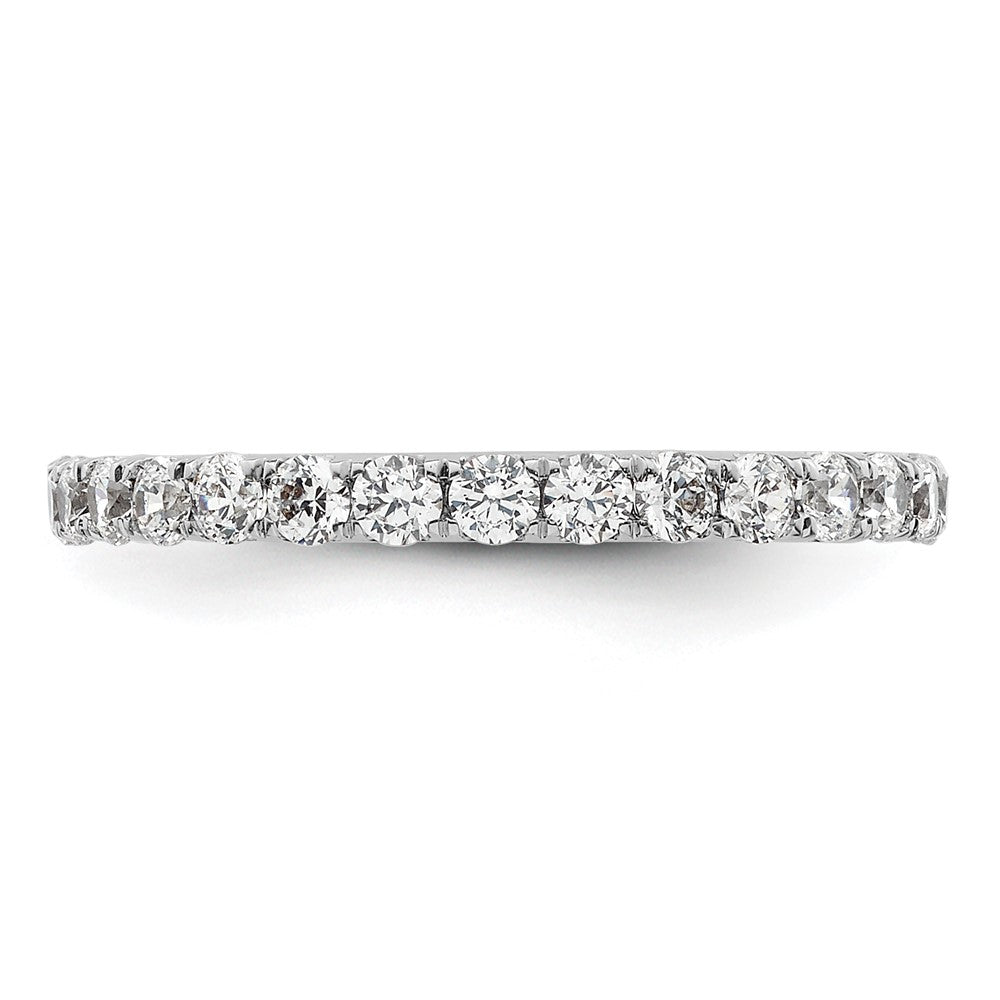 14k White Gold Polished U-Shared Prong 1 carat Diamond Complete Eternity Band